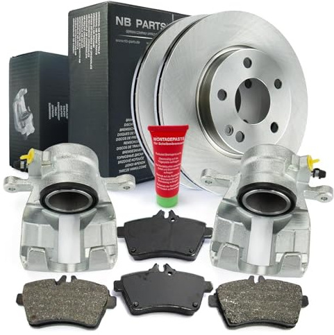 NB PARTS Bremssättel Bremsbeläge Bremsscheiben vorne passend für Mercedes-Benz A-B-Klasse W169