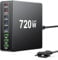 FNITAER 720W USB C Ladegerät: 8-Ports Schnellladegerät mit 5 USB-C und 3 USB-A, Dual-PD PPS Ladestation für Laptop, MacBook, iPad, iPhone 16/15/14 Serie, Samsung usw
