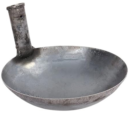 BESPORTBLE Mestolo in ferro Mestolo in ferro Pala per giardinaggio Scavare Wok Mestolo Pale per scavare Manico Lungo Cucchiaio Acqua Scoop Grano Paletta da giardino Vanga Grigio