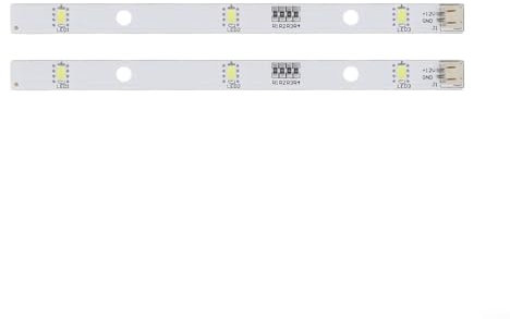 HavenDomicile Refrigerator LED Light Bar 2 Pack 16X1cm Easy Connect Compatible With For RONGSHENG For HISENSE DC12V 2W Cool White