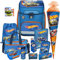 Scooli Schulranzen 1.Klasse Jungen Hot Wheels Auto EasyFit Set 12tlg. mit Sporttasche Brustbeutel Brotdose Trinkflasche Stifteköcher, passend dazu Schultüte Hot Wheels Auto gratis