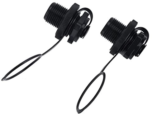 Bootsluftventil Kajak Floßstopfen Stecker Gummi -Floß -Luftstopfen Luftbett Schraubkappe Ersatz aufblasbare Zubehör Schwarze 2pcs, Pool, Pool