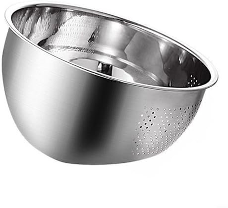 Reis-Waschschüssel mit einzigartigem schrägem Design, effizientes Sieb für Küchenbedarf (201 Material 23 cm)