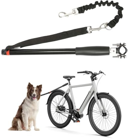 ZHYUAN FreihändigesHundeFahrrad,Übungen Leine, Fahrrad Hundeleine Sicher, Fahrradleine Für Hunde, Fahrrad FüHrleine für Hunde, abnehmbar, ausgestattet mit Sechskant-Montageschlüssel und Gummidichtung