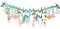 Blumen Girlande, Blumen in Vielen Farben Banner, Blumengirlande Deko Wildblume Blätter Gänseblümchen, Frühling-Sommerdeko, für Mädchen Raumdekoration Geburtstage Gartenparty Hochzeit Babyparty