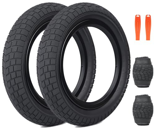 ZUKKA 2er-Pack Faltbare 12 Zoll Kindfahrrad Reifen 12x2.125 Mantel 57-203 kompatibel Rennräder Citybikes BMX, MTB Mountainbike, Kinderfahrrad, Dreirad, Crusier Bicycle