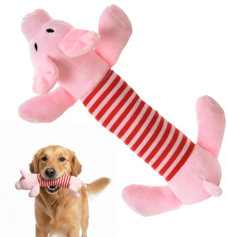 ZocRjvN Anti Stress Pig Für Hunde, Hundespielzeug Unzerstörbar, Hundespielzeug Schwein Für Angstreinigung, Interaktives Kau-Spielzeug Für Kleine Und Große Rassen, 22 X 10 cm