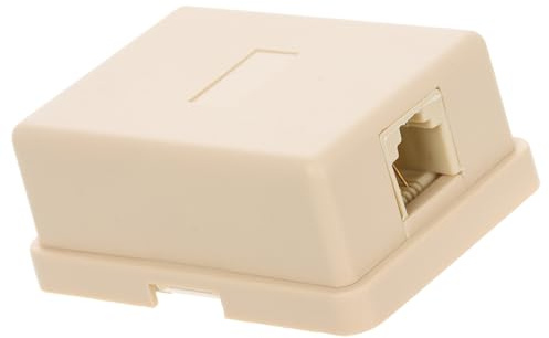 TOVINANNA Telefon Anschlussdose aus Ps für Büro und Zuhause mit Einfacher Installation Beige 6p4c Festnetz Splitter