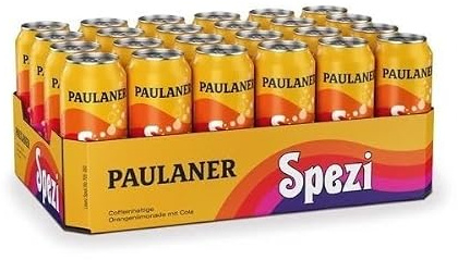 24 Große Dosen Paulaner Spezi Cola Orange Mix a 0,5 L inkl. EINWEG PFAND + Space Keks gratis a 45 g