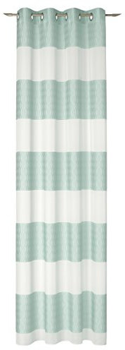 Deko Trends Ösenschal, Polyester, Türkis-wollweiß, 245 x 137 cm