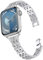 DEALELE Cinturino Compatibile con iWatch 38mm 40mm 41mm, Bracciale di Ricambio Glitter Strass Diamantato Metallo per Apple Watch Series 8/7 / 6/5 / 4/3 / SE Donne Uomini, Argento