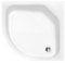 VBChome plato de ducha acrílico 80 x 80 x 15 cm plato de ducha cuarto de círculo DIPER II sin faldón profundo R55 + desagüe plato de ducha de esquina