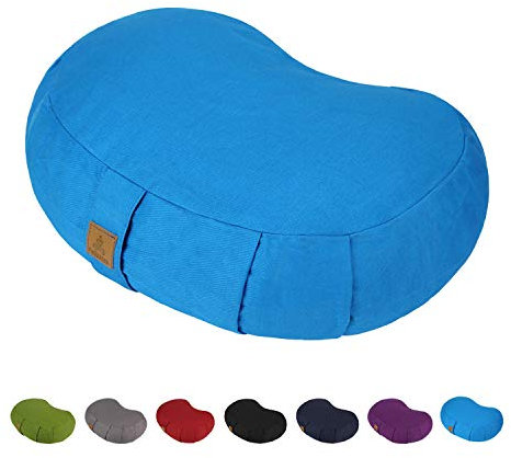 FelizMax Zafu Meditationskissen, Zafu/Zabuton Meditationskissen, Yoga-Kissen, Boden-Pouf, Bezug aus Bio-Baumwolle, maschinenwaschbar, natürliche Buchweizen, 6 Farben und Größe L, weinrot