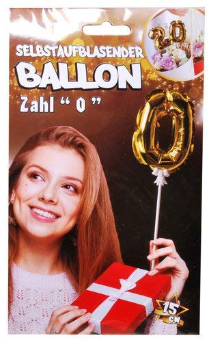 Folien-Ballon 0, selbstaufblasend, gold Kunststoff, ca. 15 cm