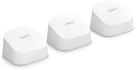 Amazon eero 6 mesh Wi-Fi router | 500 Mbps Ethernet | Coverage up to 420 m² | Connect 75+ devices | 3-Pack