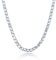 U7 Collana Tennis da Donna e Uomo con Bianchi Zirconi Bianchi 5mm Acciaio Inossidabile Girocollo Tennis Brillantini Lunghezza 45cm Girocollo Donna Idee Regalo per Donna Uomo