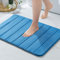 MIULEE Badematte Memoryschaum Badezimmerteppich Wasserabsorbierend Badteppich Memory Foam Duschvorleger Badvorleger rutschfest Waschbar für Badezimmer 50x80cm Blau