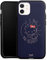 Silikon Hülle kompatibel mit Apple iPhone 12 Mini Case schwarz Handyhülle Hello Kitty Mond Katze