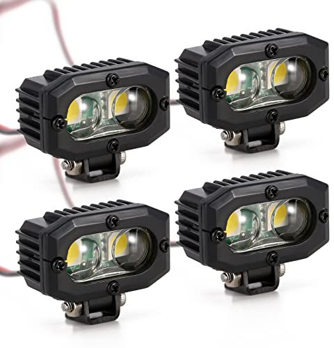 INJORA RC Auto Helle LED Lichter Scheinwerfer 4pcs für 1/10 RC Crawler Axial SCX10 90046 Wraith Capra Redcat Gen8 VS4-10,25 * 15mm