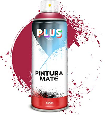 Pintura Spray 520cc para pintar todo tipo de super cies: madera, metal, cartón, tela, piedra, bra de vidrio, plásticos rígidos, etc para bricolaje y DIY.Rojo Nocturno (Ref:648)(Paquete de 1 )