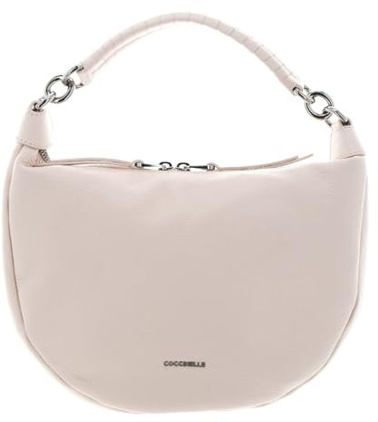 Coccinelle Leder Handtasche Schultertasche Maelody Handbag Grained Leather Creamy Pink rosa