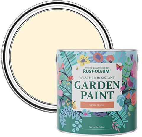 Rust-Oleum Beige Mould-Resistant Garden Paint In Satin Finish - Clotted Cream 2.5L