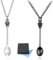 SwirlColor Cucchiaio Collane, Creativo Stile Antico Mini Cucchiaio Collana Charms Cucchiaio Ciondolo Collana Gioielli Accessorio per Coppia Donne e Uomini, con Borsa Regalo -Nero e Argento