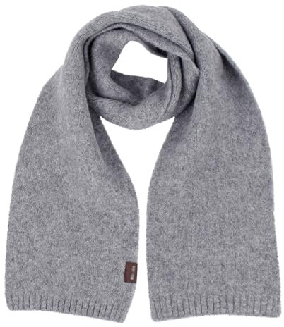 Meliyya Kinder Winter Strickschal 6% Wolle Mädchen Jungen Einfarbiger Halstuch 130 * 16cm Langer Schal, Grau