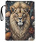 Poceacles Löwenrose Floral Buchschutz Tasche mit Reißverschluss waschbar Buchhüllen für Buchliebhaber Taschenbücher Hardcover Notizbuch Bibel Journal Lehrbücher, Einheitsgröße, CZ25