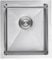 OUGOO Fregadero de cocina de acero inoxidable 304 de 35 x 45 cm (dos métodos de instalación, encimera o lavabo empotrado), fregadero de cocina con colador de cesta y rebosadero cuadrado, cepillado