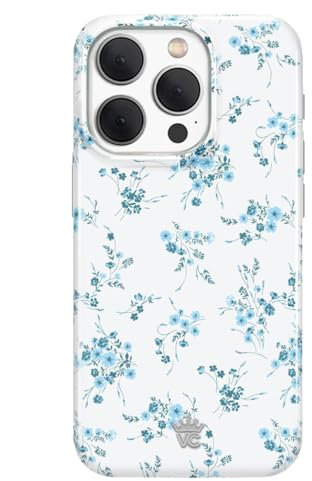 VELVET CAVIAR for iPhone 15 Pro Case Coquette Flowers - Compatible with MagSafe - 10ft Drop Tested - French Blue Floral