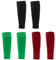 JIHUOO 3 Pairs Football Sock Sleeves Soccer Shin Guard Sleeves Soccer Leg Sleeves Basketball Calf Sleeves Compatible with Grip Socks for Men Boys Black Red and Green