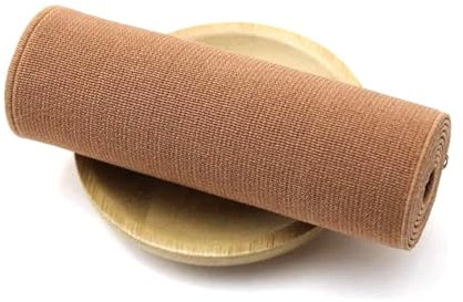 ELSKBRUN Banda elástica de Color de 2 metros y 10cm de ancho, correas de goma elásticas suaves para ropa, accesorios de costura Diy, Marrón, 10cm