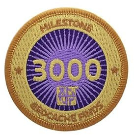 geo-versand 3000 Milestone Finds Geocaching Patch Aufnäher gefundene Caches