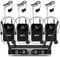 D Debra UHF Wireless Mic System, 4x16 Channels, Bodypack Transmitter, Headset Mic, 80m Range, Ideal for Meetings, Church, Speeches, Parties (4 Bodypacks)