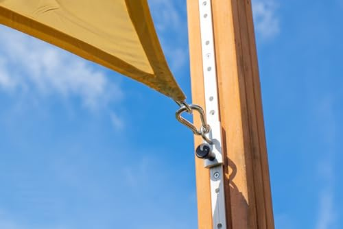 Wovar Gleitschiene für Sonnensegel 100 cm mit höhenverstellbarer Öse - Pro Stück
