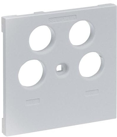 LEGRAND, SEANO Abdeckung TV-R-SAT-SAT für Fremdfabrikate von Axing, Triax, Wisi, Hirschmann und Astro, Farbe: Aluminium lackiert, 765257