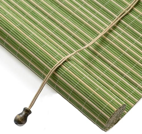 X1NGFU Natürliche Bambus-Rollo Raffrollo,Retro Bambusrollo Jalousine,Holzrollo Jalousie,Schnurzugrollo,Lichtfilter-Rollo,Verdunkelungsrollos Für Fenster,Anpassbar,Breite X Höhe (140cm x 110cm)