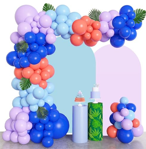 whdiduo 144pcs Multicolor Flower Balloon Arch Kit for Birthday Party Decoration