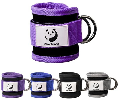 Slim Panda Ankle Strap for Cable Machine Attachments, Resistance Bands for Kickbacks, Glute Workouts, Leg Extensions, Curls, and Hip Abductors for Men and Women