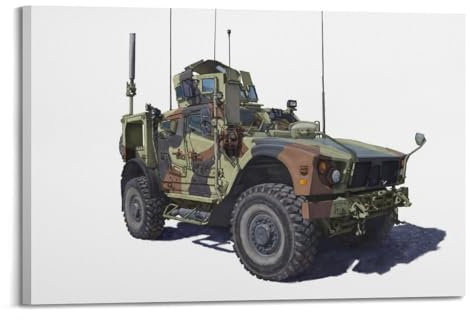FYUER M1240A1 Poster mit US-Militärfahrzeug, M-ATV, minenresistent, Hinterhalt, geschütztes Auto, dekorative Malerei, Leinwand, Wandkunstwerke, Bild, 20 x 30 cm