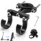 JNWYH 1 gancio per monopattino, gancio anteriore in alluminio, adatto per la maggior parte degli scooter elettrici e biciclette, passeggino con 1 campanello per auto (nero)