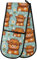 Double Oven Gloves Cute Highland Cow Heat Resistant Pot Holder Oven Mitt Gloves for BBQ Cooking Baking Grilling Microwave