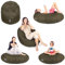 PATCH HOME 2-in-1 Sitzsack Sessel - Gaming Bean Bag mit Reißverschluss - Bereits befüllt, Ergonomisch & Robust für Kinder & Erwachsene - Indoor & Outdoor, Wetterfest (Khaki, 155cm)