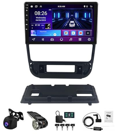 9 Pulgadas HD Pantalla Táctil Android 13 Radio Coche para Peugeot 406 1999-2004 Bluetooth 2 DIN Autoradio con CarPlay AHD Cámara Trasera GPS Navegación Control En El Volante(A,W1 1+32G)