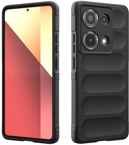 Custodia Compatibile con Redmi Note 13 Pro 4G, Silicone Custodia per Tutto il Corpo, Copertura Antiurto con Fotocamera Protettivo, Cover Morbida al Tatto - Nero