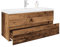 Homgoday Mueble Lavabo con Lavabo Integrado y Grifo Madera Vieja Armario de Baño, Mueble de Baño, Cómoda de Baño Madera Antigua