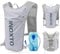 Krtopo Gilet de course réglable pour homme et femme avec poche d'eau de 1,5 L – Veste d'hydratation légère, respirante et réfléchissante pour la course à pied, sac à dos isotherme avec bouteilles