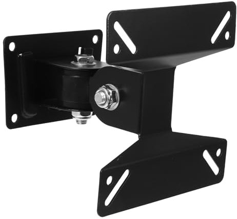 OSOLADY Tv Wandhalterung Verstellbar 14-26 Zoll Metall Schwarz Monitor Fernseher Wandhalter Dünn Und Stabil Für Wohnzimmer Schlafzimmer Büro