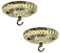 2PCS Vintage Ceiling Rose Hook Plate for Hanging Light Fitting Chandelier, 130MM Metal Antique Single Out Ceiling Plate with Accessories for Ceiling Pendant Lighting Fixture (Vintage Brass)